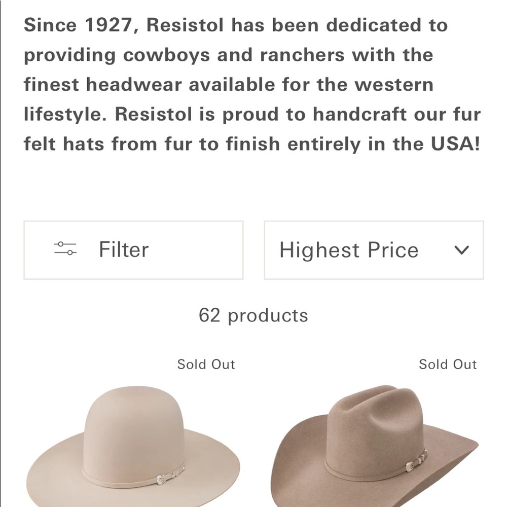 Black cowboy hat RESISTOL - Picture 15 of 15